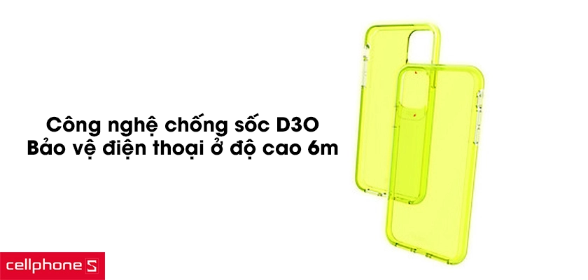 Công nghệ chống sốc D3O độc đáo, bảo vệ điện thoại ở độ cao 6m