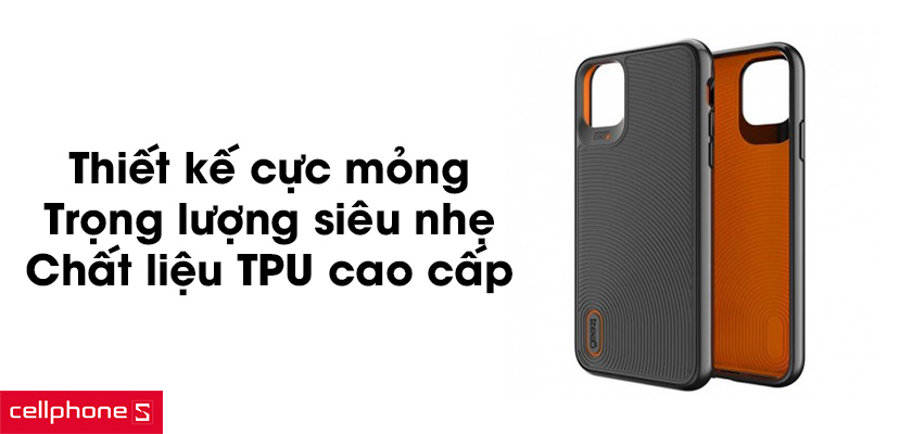 Thiết kế cực mỏng, chất liệu TPU cao cấp