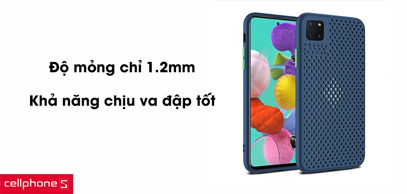 Độ mỏng 1.2mm, khả năng chịu va đập tốt