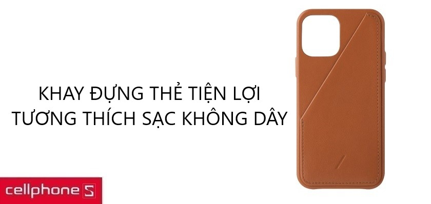 Khay đựng thẻ tiện lợi, tương thích sạc không dây