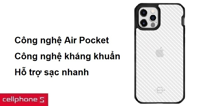 An toàn với công nghệ Air Pocket và công nghệ kháng khuẩn, hỗ trợ sạc nhanh