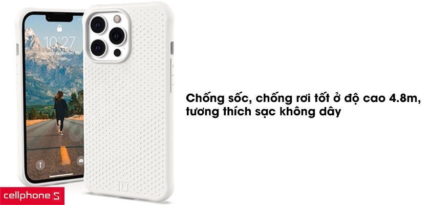 Khả năng chống sốc, chống rơi tốt ở độ cao 4.8m và tương thích sạc không dây