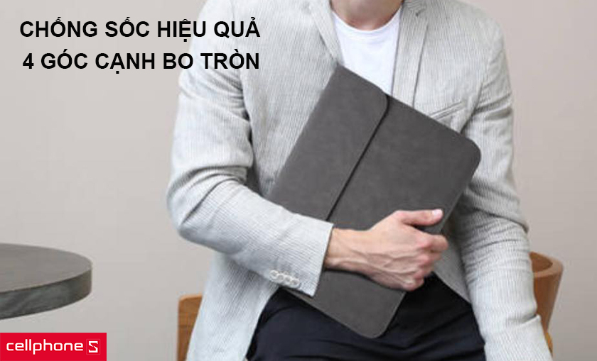 Chống sốc hiệu quả khi di chuyển, 4 góc cạnh bo tròn bảo vệ các góc cạnh thiết bị