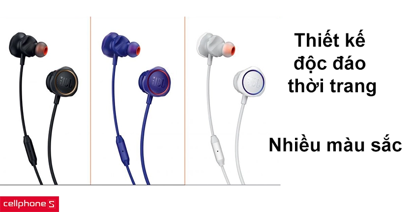 Thiết kế độc đáo và thời trang, nhiều màu sắc để lựa chọn