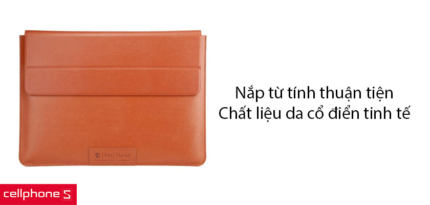 Thiết kế nắp từ tính thuận tiện, chất liệu da cổ điển tinh tế