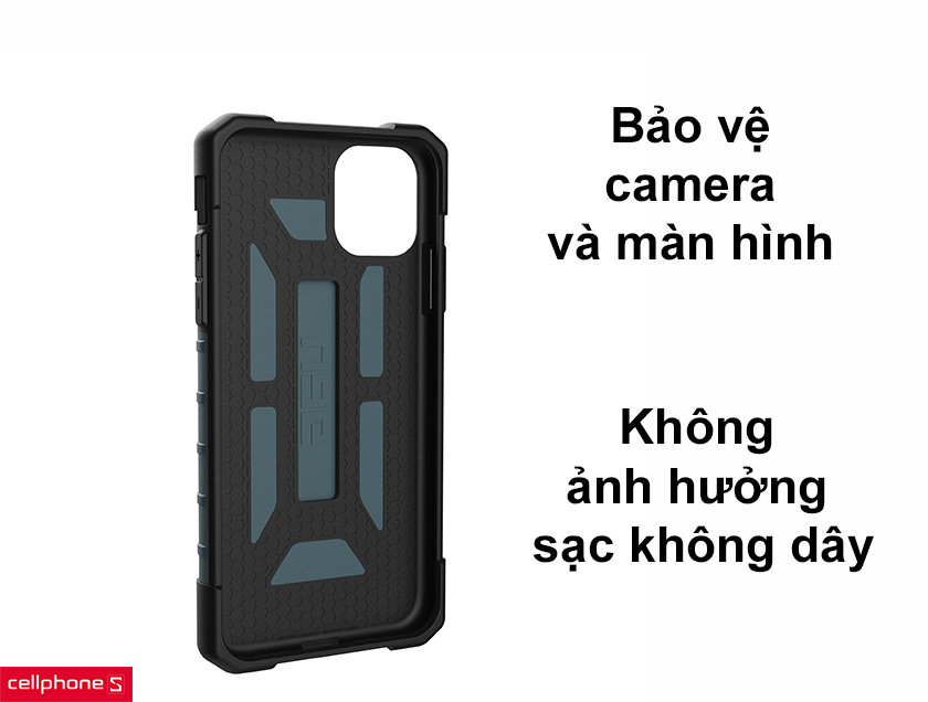 Bảo vệ cụm camera và màn hình, không ảnh hưởng sạc không dây