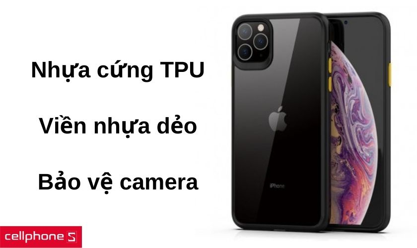 Chất liệu nhựa cứng TPU và viền nhựa dẻo đàn hồi tốt