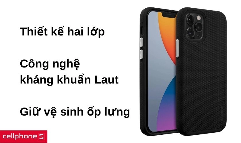 Thiết kế hai lớp và công nghệ kháng khuẩn Laut tiêu diệt vi khuẩn trên bề mặt
