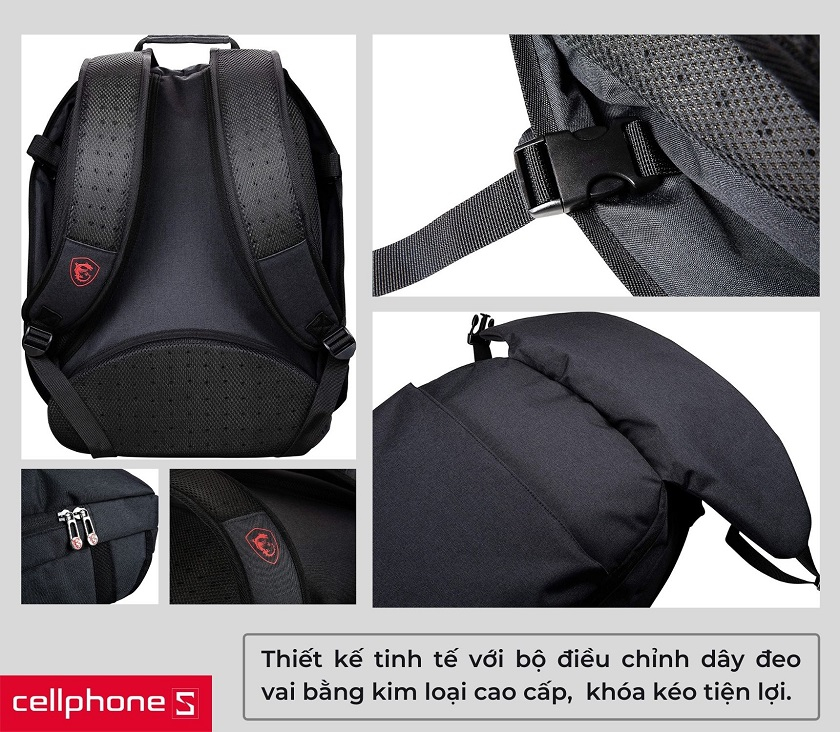 Bộ điều chỉnh dây đeo kim loại cao cấp, khóa kéo tiện lợi