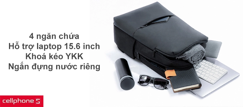 Không gian lưu trữ thoải mái với 4 ngăn được thiết kê thông minh