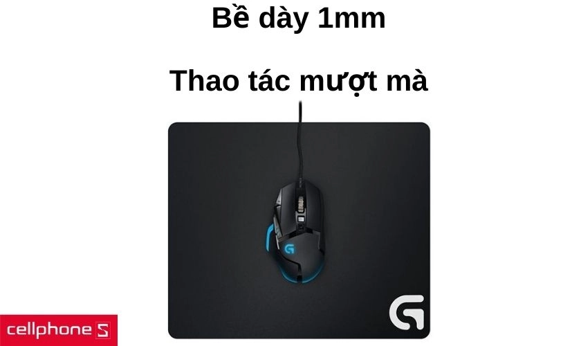 Bề dày chỉ 1mm, bề mặt xử lí tốt giúp thao tác thêm mượt mà