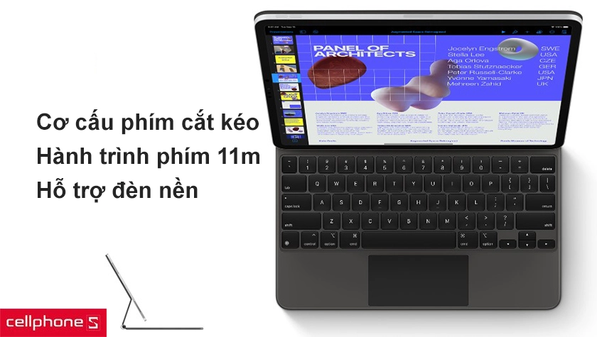 Cơ cấu phím cắt kéo cùng hành trình phím 1mm, hỗ trợ đèn nền