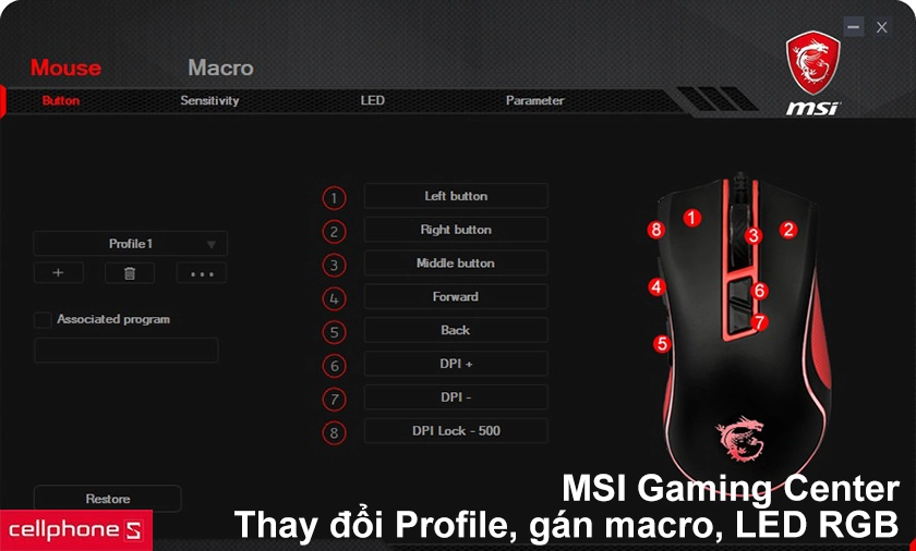 Thiết lập macro và LED RGB dễ dàng với MSI Gaming Center