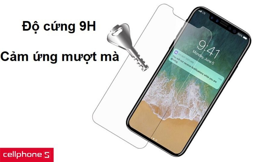 Khả năng chống trầy đạt đến 9H, chất liệu cao cấp đảm bảo tính năng hiển thị và cảm ứng