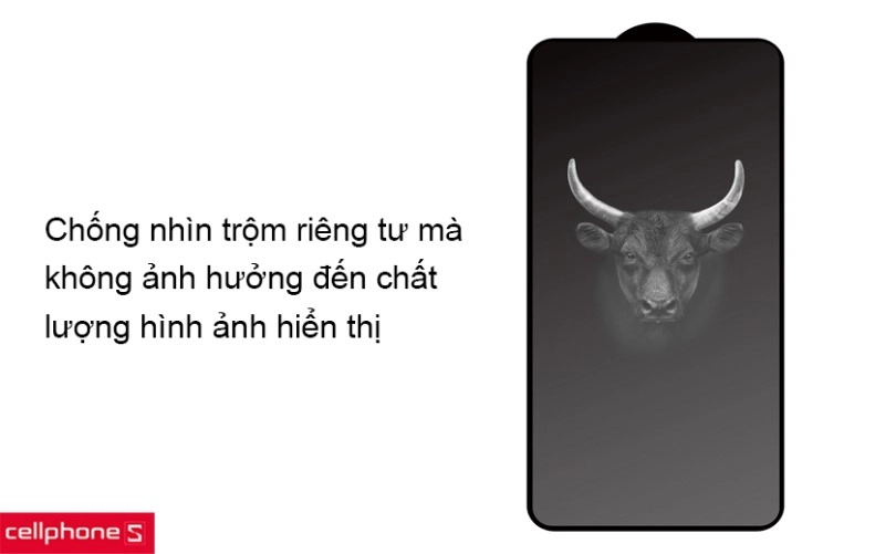 Dán cường lực chống nhìn trộm iPhone 13/13 Pro Mipow Premium Privacy