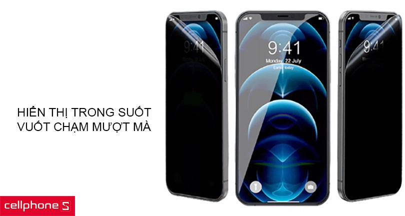 Hiển thị trong suốt, vuốt chạm mượt mà