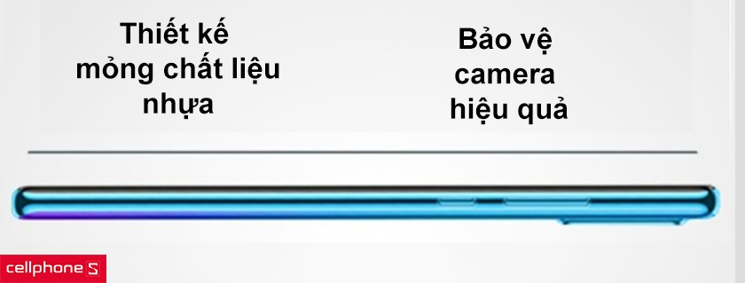 Thiết kế mỏng chất liệu nhựa cao cấp, bảo vệ camera hiệu quả