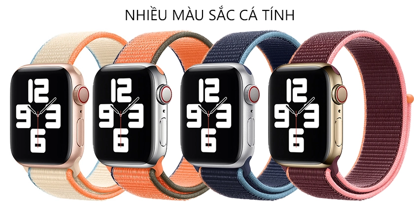 Phù hợp cho mặt đồng hồ 42, 44mm, nhiều màu sắc cá tính lựa chọn