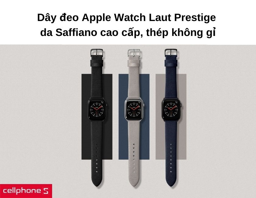 Dây Apple Watch với hai màu đen, xanh, xám – đa dạng lựa chọn cho các đối tượng khách hàng
