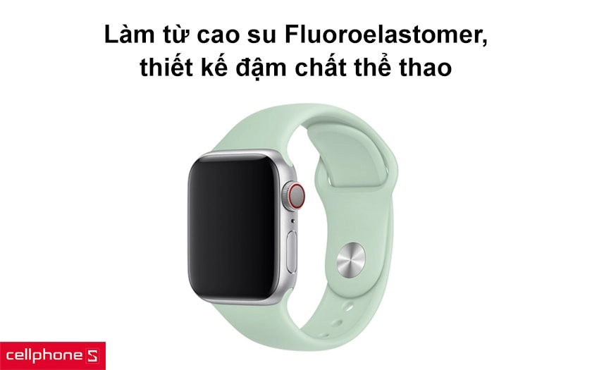 Dây đeo thay thế hoàn thiện từ cao su Fluoroelastomer, thiết kế đậm chất thể thao