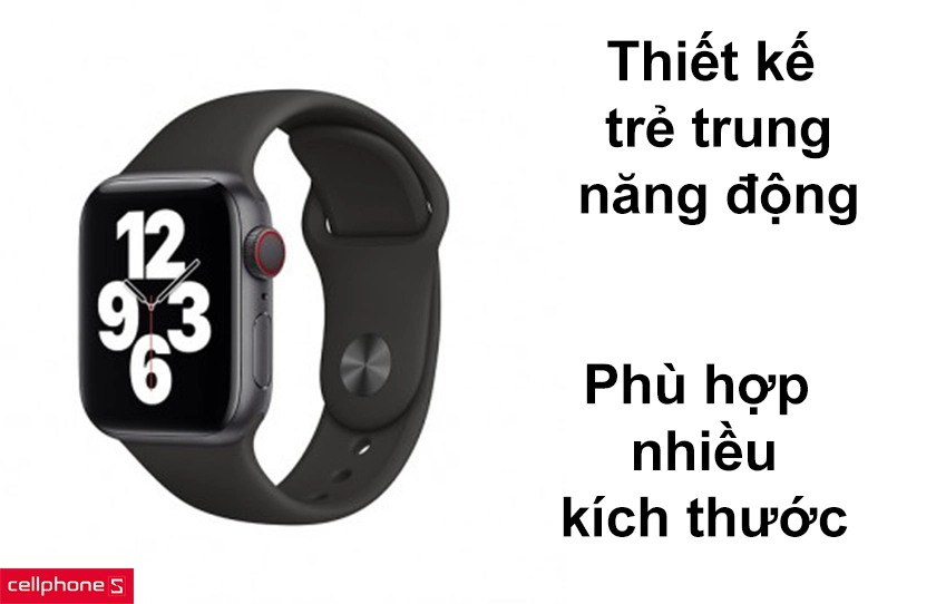 Thiết kế năng động sáng tạo, phù hợp nhiều kích thước Apple watch