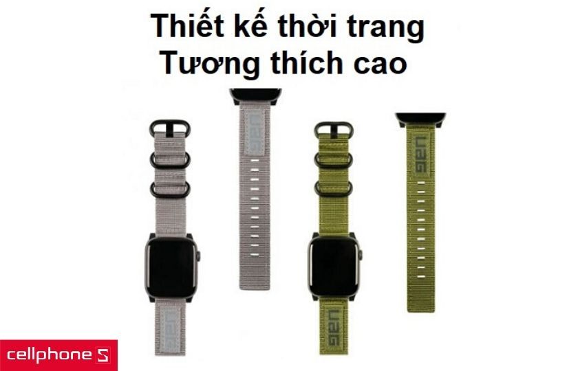 Thiết kế năng động, thời trang, tương thích với Apple Watch 42 và 44mm