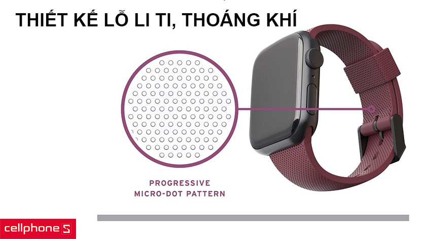 thiết kế lỗ li ti, thoáng khí