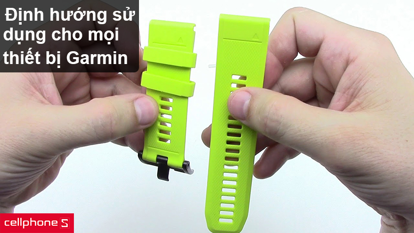 Định hướng sử dụng cho mọi thiết bị Garmin, chốt khóa kim loại gài chắc chắn