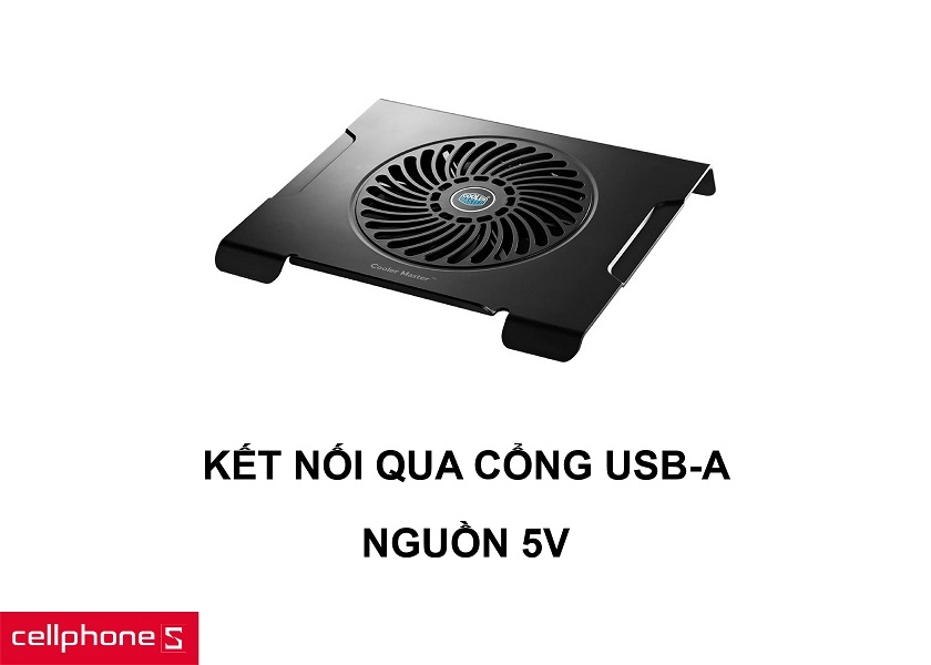 Kết nối thông qua cổng USB-A tiện dụng cùng nguồn điện vào 5V