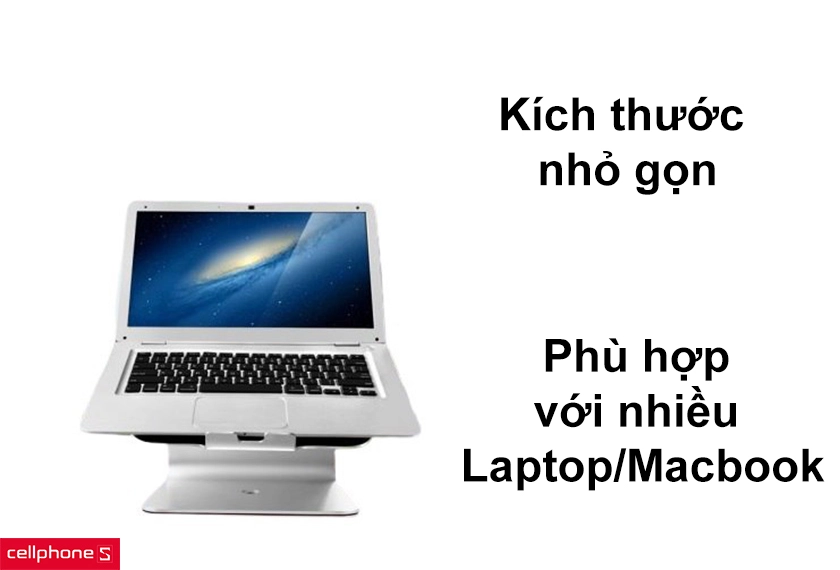 Kích thước nhỏ gọn, phù hợp với nhiều Laptop/Macbook