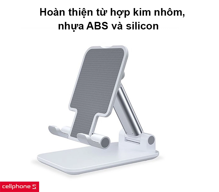 Hoàn thiện từ hợp kim nhôm, nhựa ABS và silicon