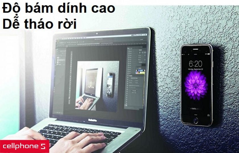 Lớp keo dính chắc chắn những dễ dàng tháo rời, giúp bạn thoải mái hơn khi xem những bộ phim dài