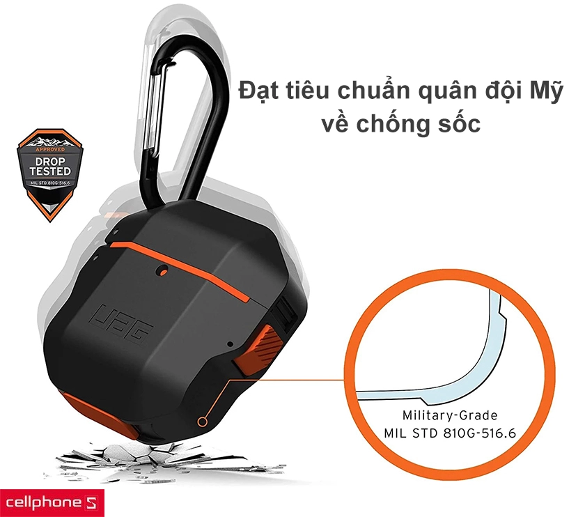 Chống va đập mạnh mẽ với tiêu chuẩn quân đội Mỹ MIL STD