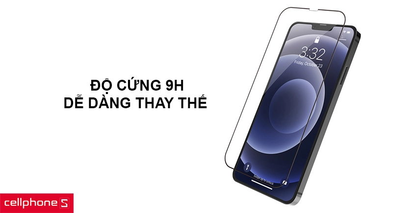 Chống trầy xước với độ cứng 9H, dễ dàng thay thế với công nghệ keo dán tĩnh điện