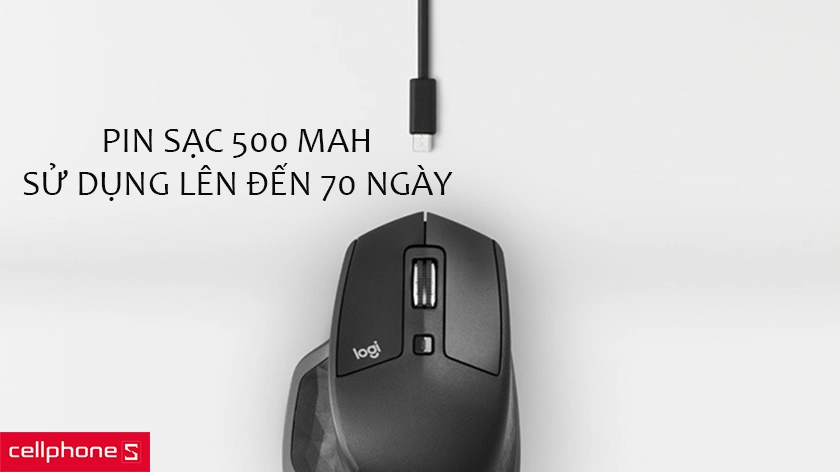 Nguồn điện pin sạc 500 mAh, hỗ trợ sạc nhanh