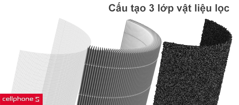 Hiệu suất lọc mạnh mẽ với cấu tạo 3 lớp lọc