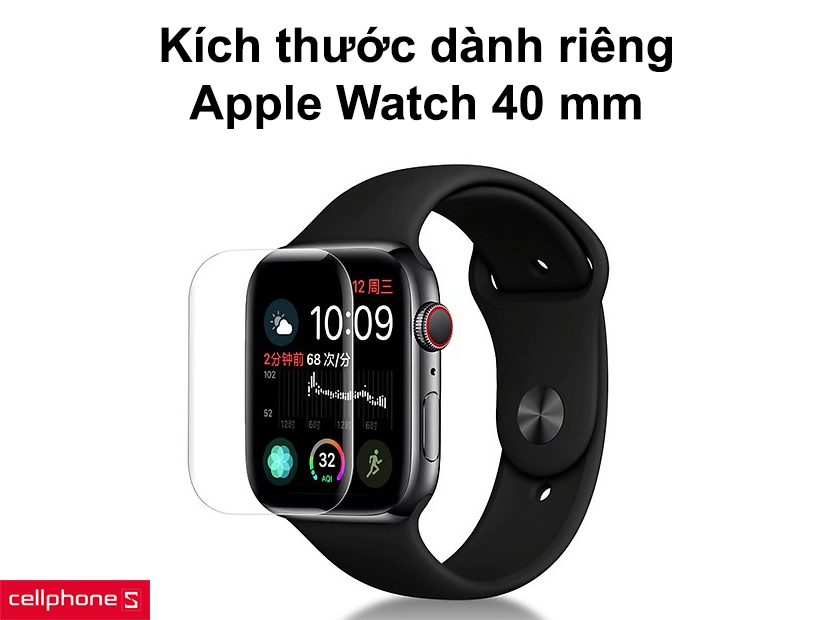 Kích thước dành riêng cho Apple Watch 40 mm