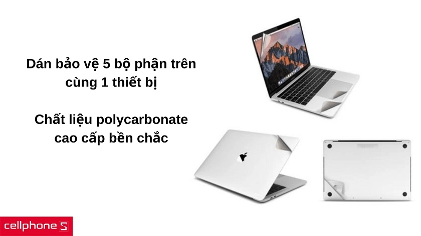 Thiết kế 5 trong 1 với chất liệu polycarbonate linh hoạt