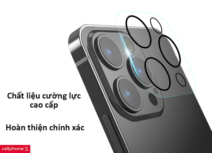 Dán cường lực camera iPhone 13 Pro/ Pro Max JCPal