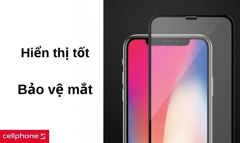 Độ dày kính 0,26mm và hiển thị tốt giúp bảo vệ mắt