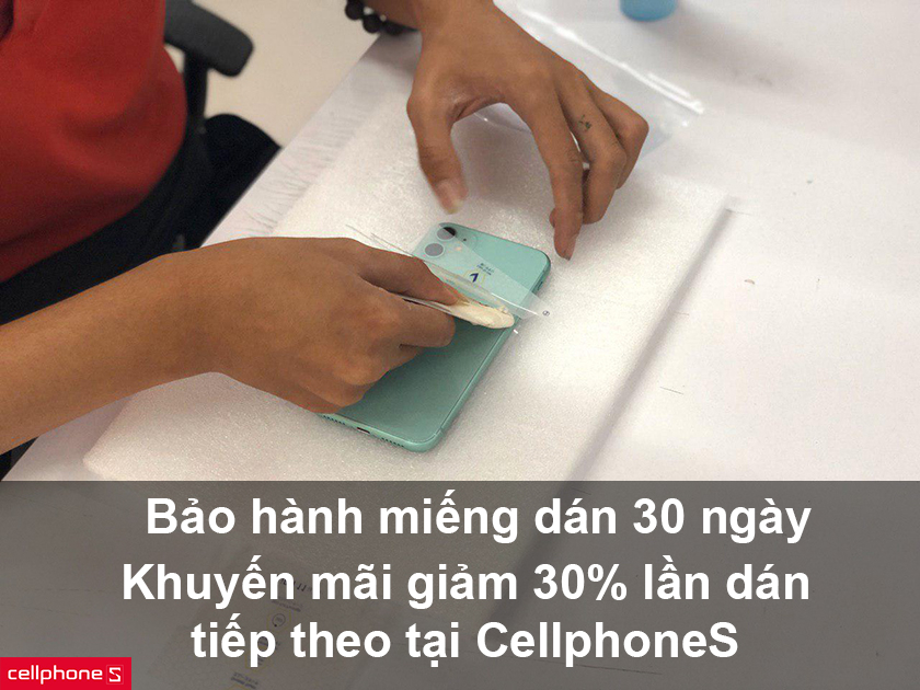 Dán miếng dán PPF full viền mặt sau cho iPhone 11 bảo hành 30 ngày tại CellphoneS