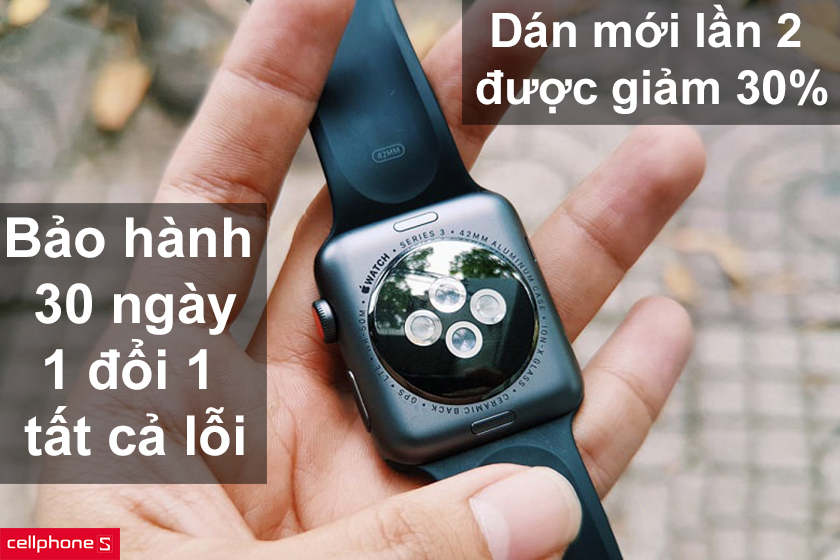 Dán miếng dán PPF Full mặt sau cao cấp cho Apple Watch 42mm bảo hành 30 ngày tại CellphoneS