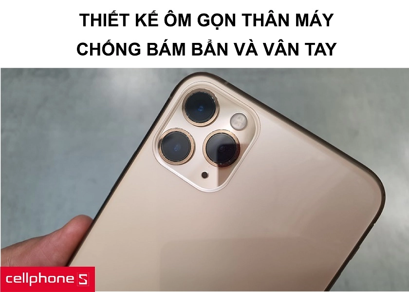 Thiết kế ôm trọn thân máy chống bám bẩn cho mặt lưng điện thoại