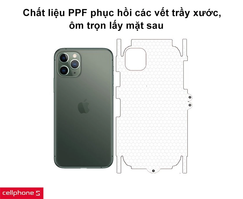 Chất liệu PPF phục hồi các vết trầy xước, ôm trọn lấy mặt sau