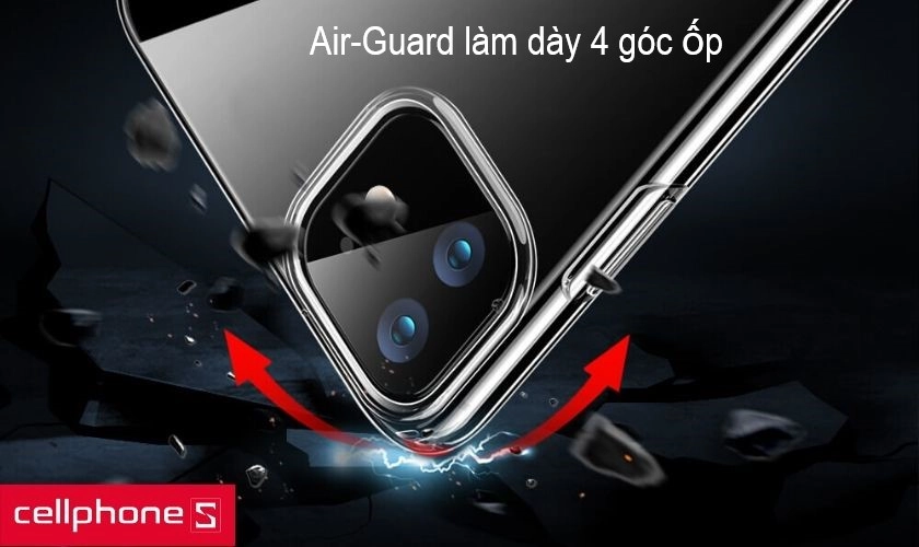 Bảo vệ tốt hơn với 4 góc bo cong Air-Guard