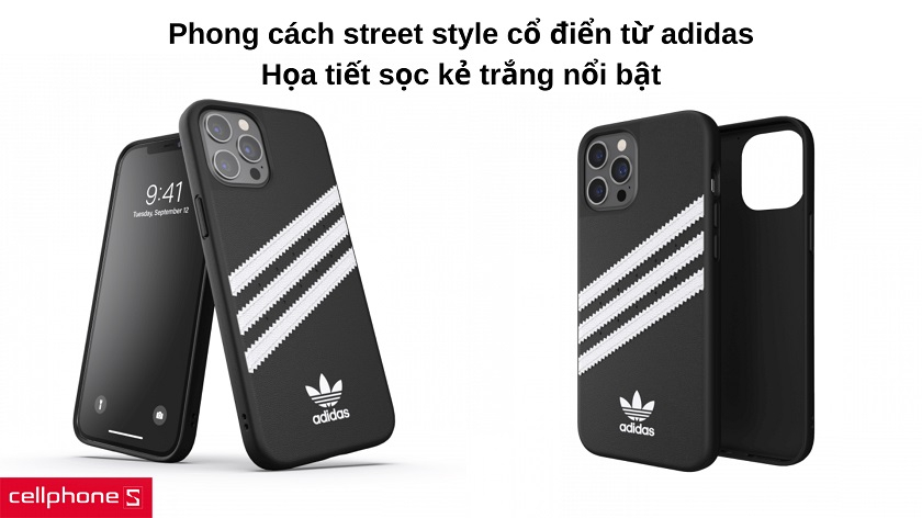Thiết kế street style cổ điển với mặt lưng sọc kẻ trắng đầy năng động
