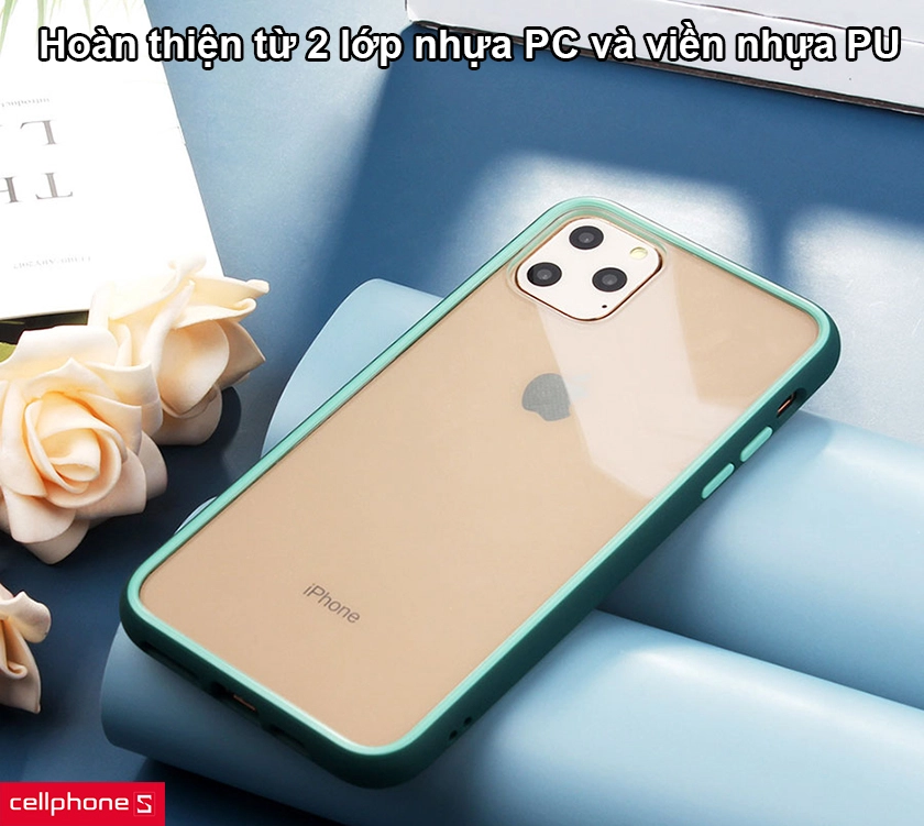 Hoàn thiện từ hai lớp vật liệu nhựa PC và viền nhựa PU