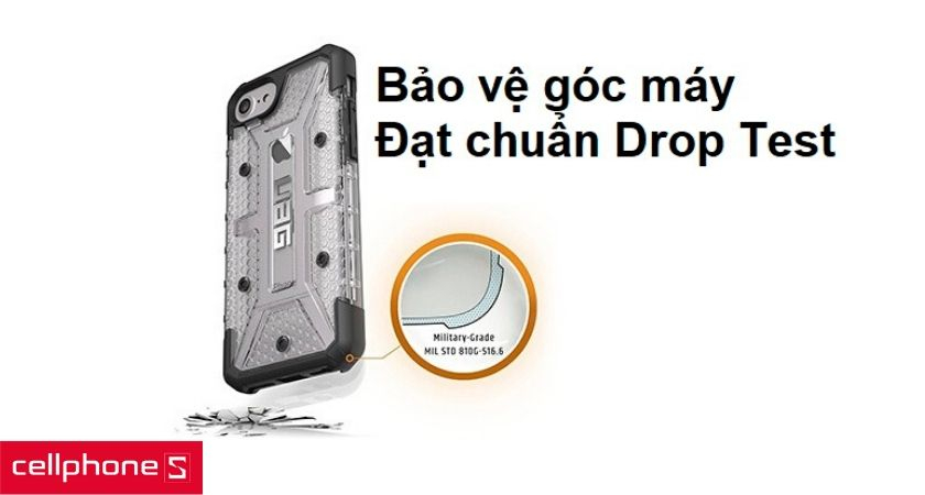 Đạt tiêu chuẩn Drop Test USA và bốn góc giúp chống sốc bảo vệ máy