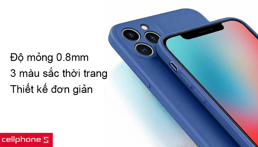 Thiết kế đơn giản, màu sắc thời trang và độ mỏng chỉ 0.8mm