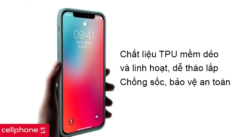 Chất liệu nhựa TPU cao cấp, linh hoạt dễ dàng tháo lắp